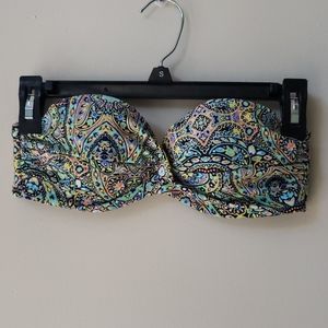 NWOT VS Strapless Bikini Top Mosaic Garden